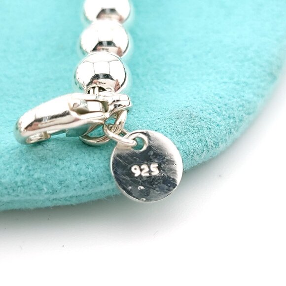 Tiffany & Co Sterling Silver Graduated Ball Bead Beaded Hardwear 16.25' Necklace - Picture 5 of 9